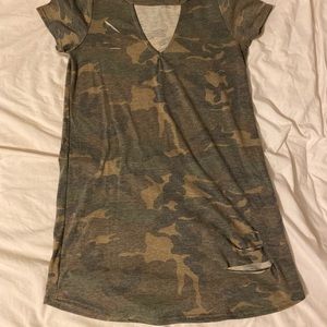 Distressed Camo Dress